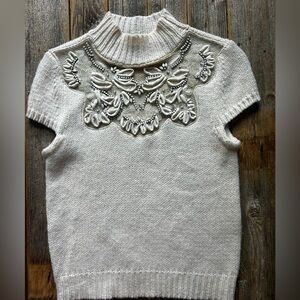 alice and olivia bejeweled turtleneck sweater vest